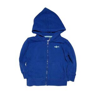 George Baby Shark Hooded Zip Up Sweatshirt Blue